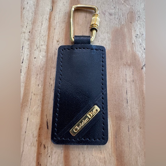 Vintage Christian Dior Black and Gold Keychain or use as a bag charm - Picture 1 of 3